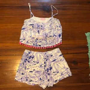 Lilly Pulitzer Two Piece Set Rock the Dock Size 00